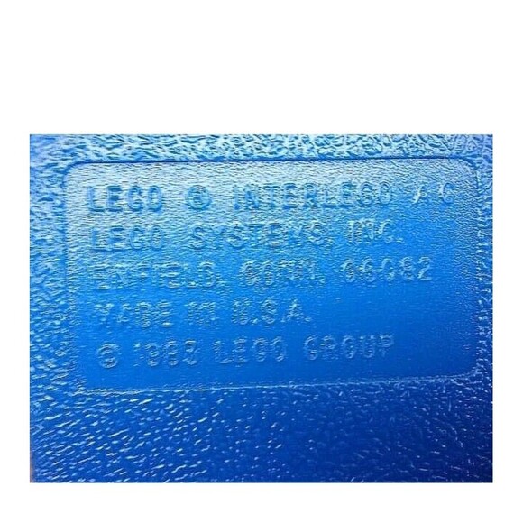 Vintage 1983 Blue LEGO Hard Plastic Carrying Case/Storage Box Blue LEGOS! - Picture 11 of 12